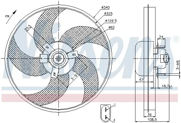 Handler.Part Fan, radiator NISSENS 85668 6