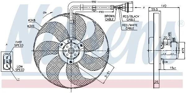 Handler.Part Fan, radiator NISSENS 85683 7