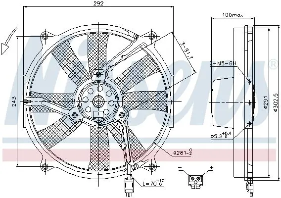 Handler.Part Fan, radiator NISSENS 85701 6