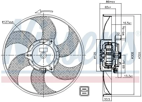 Handler.Part Fan, radiator NISSENS 85705 6