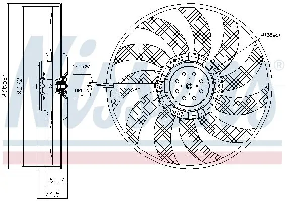 Handler.Part Fan, radiator NISSENS 85743 5