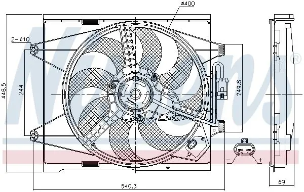 Handler.Part Fan, radiator NISSENS 85744 7