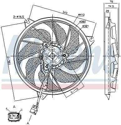 Handler.Part Fan, radiator NISSENS 85787 6