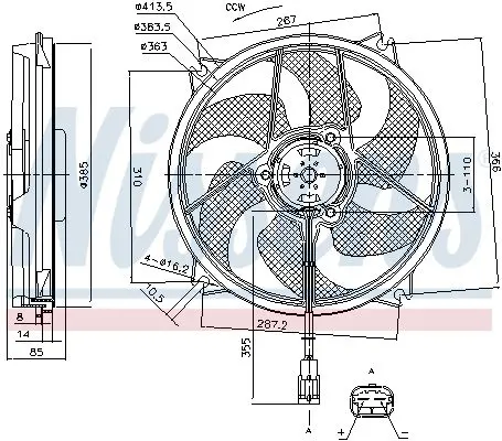 Handler.Part Fan, radiator NISSENS 85788 6