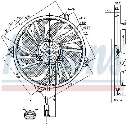 Handler.Part Fan, radiator NISSENS 85789 6