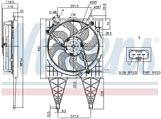 Handler.Part Fan, radiator NISSENS 85797 6