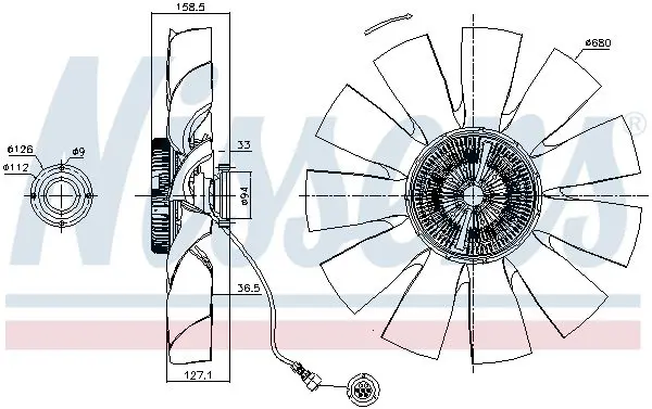 Handler.Part Fan, radiator NISSENS 86020 6