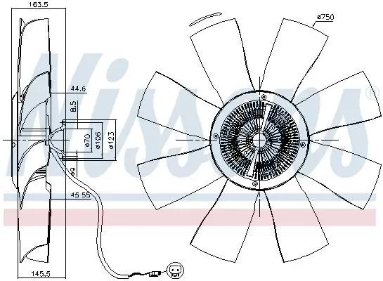 Handler.Part Fan, radiator NISSENS 86021 6