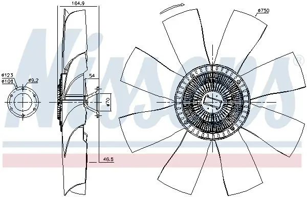 Handler.Part Fan, radiator NISSENS 86026 5