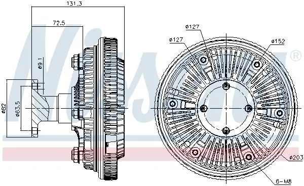 Handler.Part Clutch, radiator fan NISSENS 86035 5