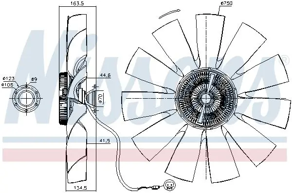 Handler.Part Fan, radiator NISSENS 86029 6