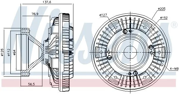 Handler.Part Clutch, radiator fan NISSENS 86046 5