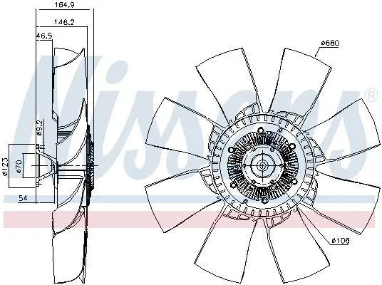 Handler.Part Fan, radiator NISSENS 86041 6