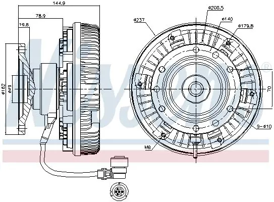 Handler.Part Clutch, radiator fan NISSENS 86055 6