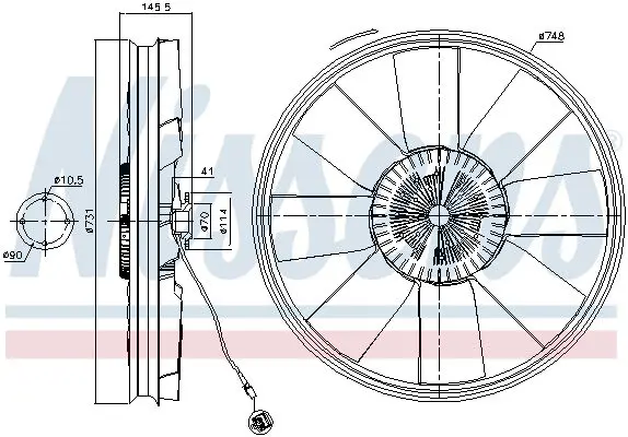 Handler.Part Fan, radiator NISSENS 86060 6