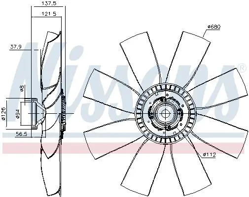 Handler.Part Fan, radiator NISSENS 86074 6