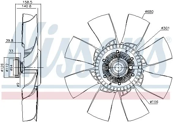 Handler.Part Fan Clutch NISSENS 86103 1