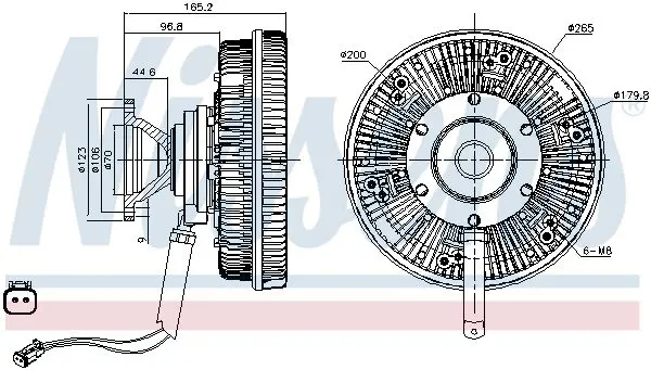 Handler.Part Clutch, radiator fan NISSENS 86108 7