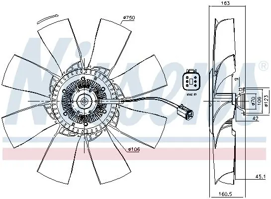 Handler.Part Fan, radiator NISSENS 86115 7