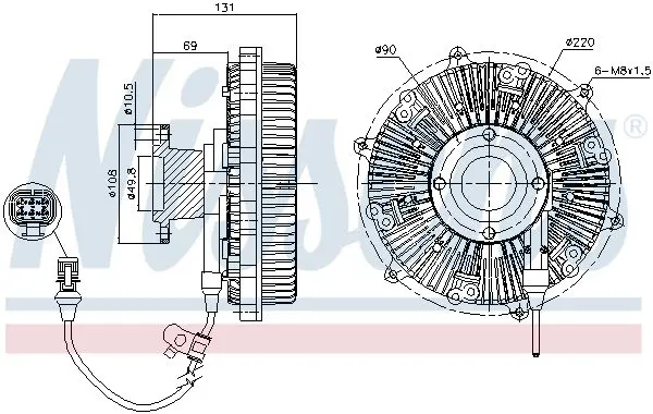 Handler.Part Clutch, radiator fan NISSENS 86164 6