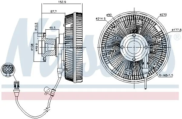 Handler.Part Clutch, radiator fan NISSENS 86178 6