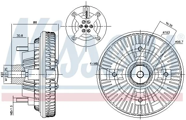 Handler.Part Clutch, radiator fan NISSENS 86223 5