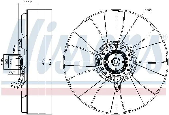 Handler.Part Clutch, radiator fan NISSENS 86232 7