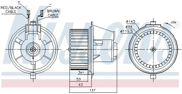 Handler.Part Interior blower NISSENS 87148 9