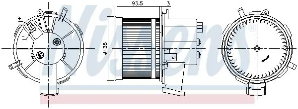 Handler.Part Interior blower NISSENS 87303 6