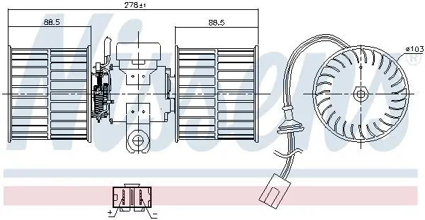 Handler.Part Interior blower NISSENS 87411 6