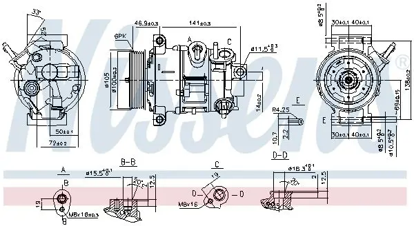 Handler.Part Compressor, air conditioning NISSENS 890030 7