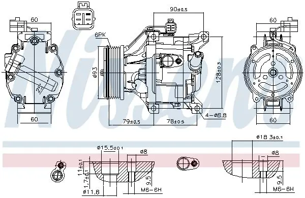 Handler.Part Compressor, air conditioning NISSENS 890036 9