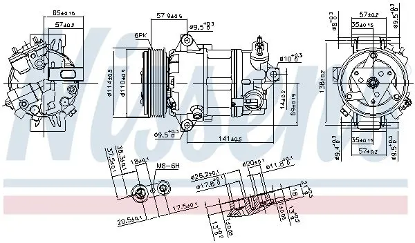 Handler.Part Compressor, air conditioning NISSENS 890056 7