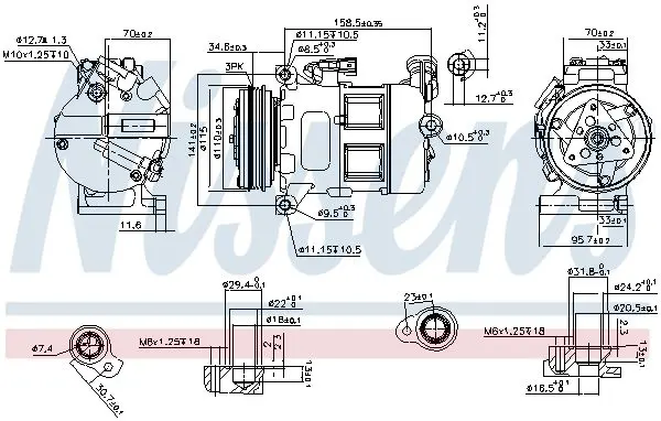 Handler.Part Compressor, air conditioning NISSENS 890062 8