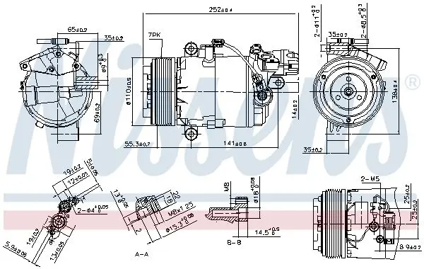 Handler.Part Compressor, air conditioning NISSENS 890071 5