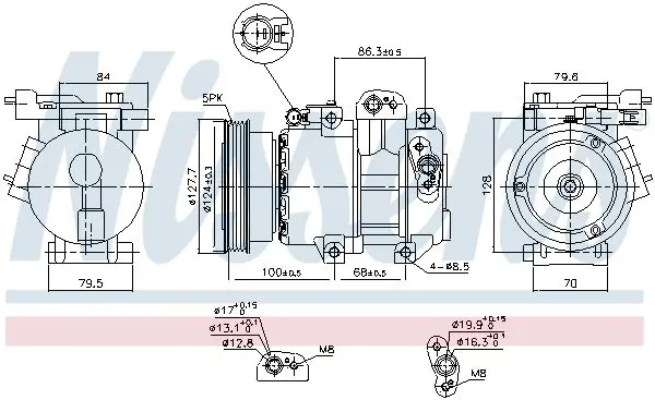 Handler.Part Compressor, air conditioning NISSENS 890232 6