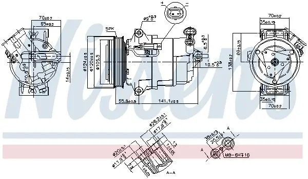 Handler.Part Compressor, air conditioning NISSENS 890262 6