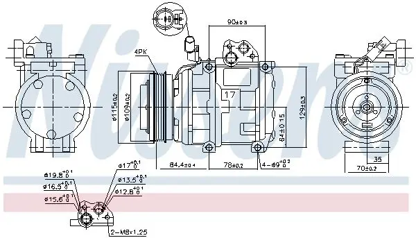 Handler.Part Compressor, air conditioning NISSENS 890282 6