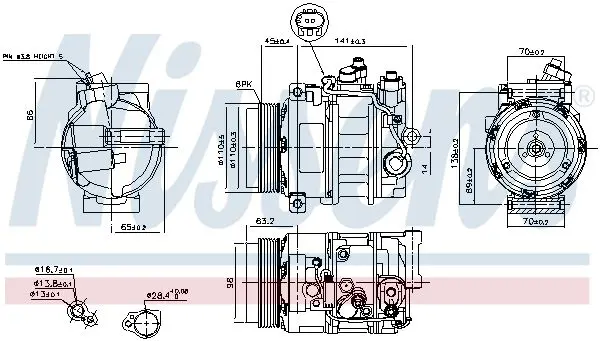 Handler.Part Compressor, air conditioning NISSENS 89033 11