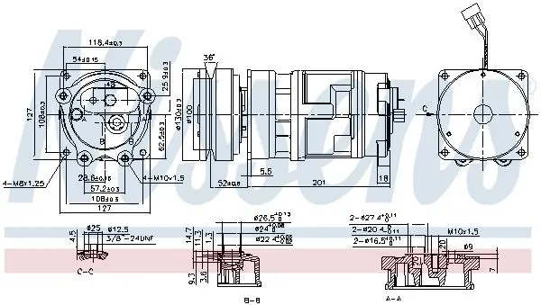 Handler.Part Compressor, air conditioning NISSENS 890369 6