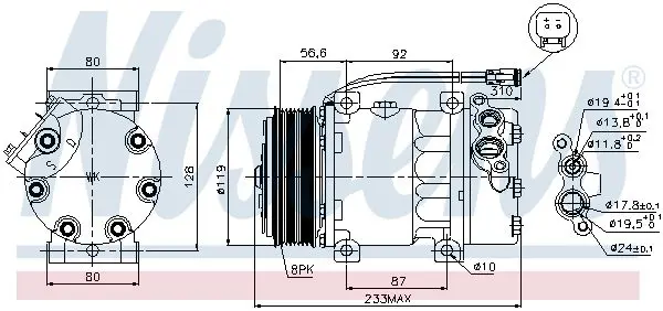 Handler.Part Compressor, air conditioning NISSENS 89035 5