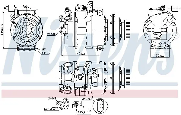 Handler.Part Compressor, air conditioning NISSENS 89036 10