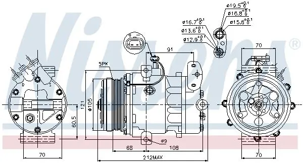 Handler.Part Compressor, air conditioning NISSENS 89037 5