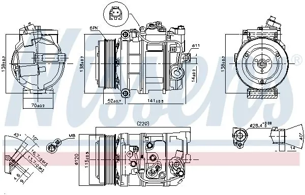 Handler.Part Compressor, air conditioning NISSENS 890379 8