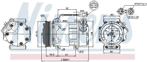 Handler.Part Compressor, air conditioning NISSENS 89047 5