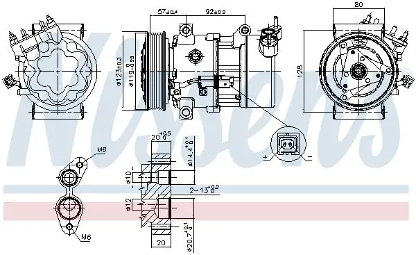 Handler.Part Compressor, air conditioning NISSENS 89053 7