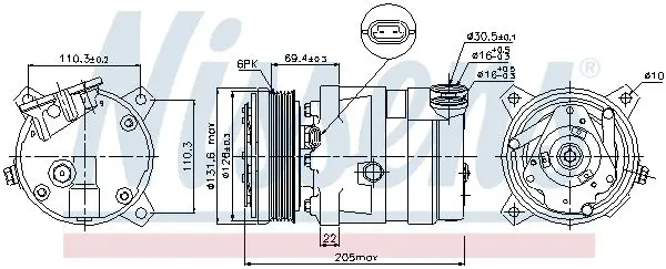 Handler.Part Compressor, air conditioning NISSENS 89058 5