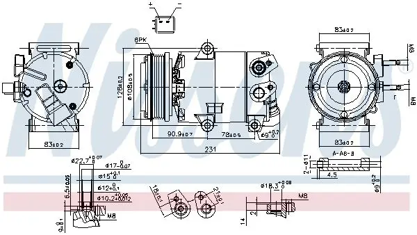 Handler.Part Compressor, air conditioning NISSENS 890588 1