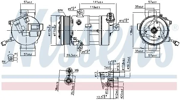 Handler.Part Compressor, air conditioning NISSENS 890667 1