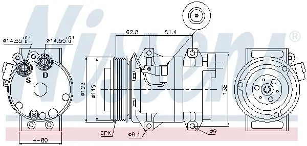 Handler.Part Compressor, air conditioning NISSENS 89070 5